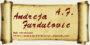 Andreja Furdulović vizit kartica